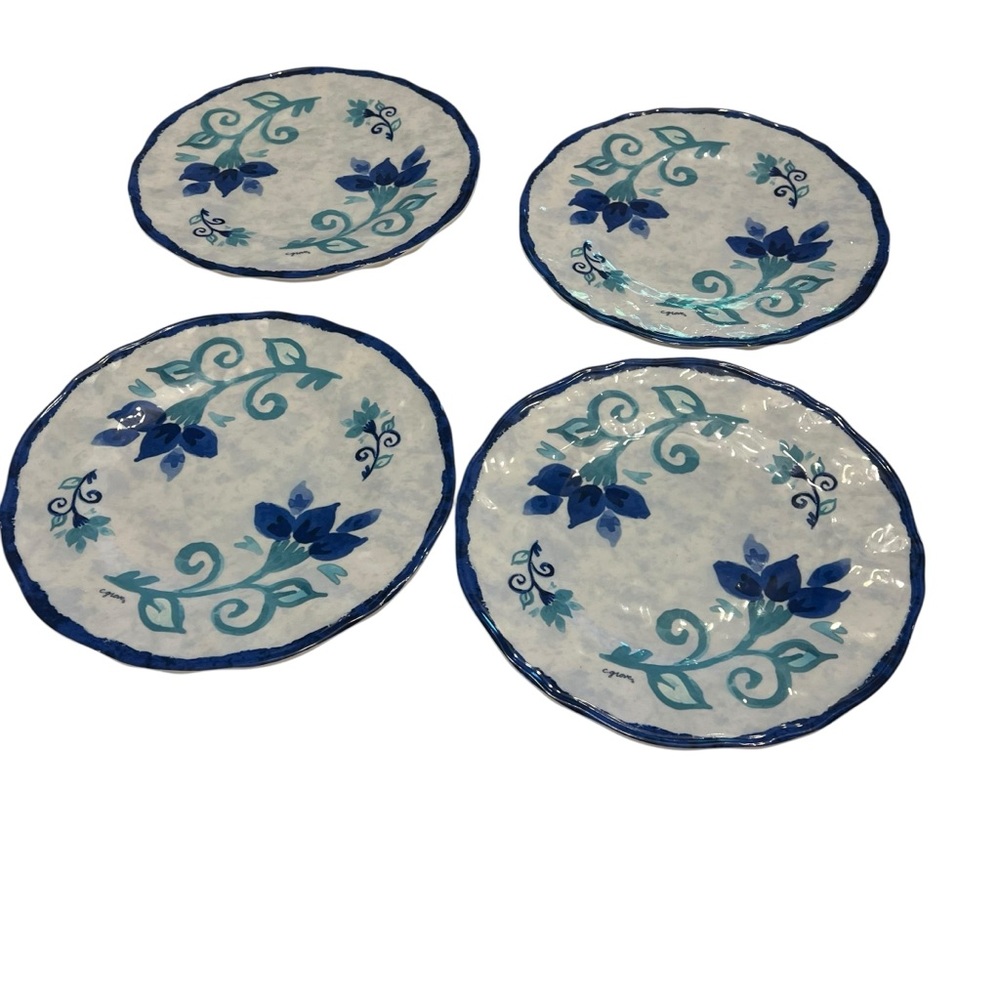 Citrus Grove Melamine 9” Lightweight Lunch or Snack Plates set of 4